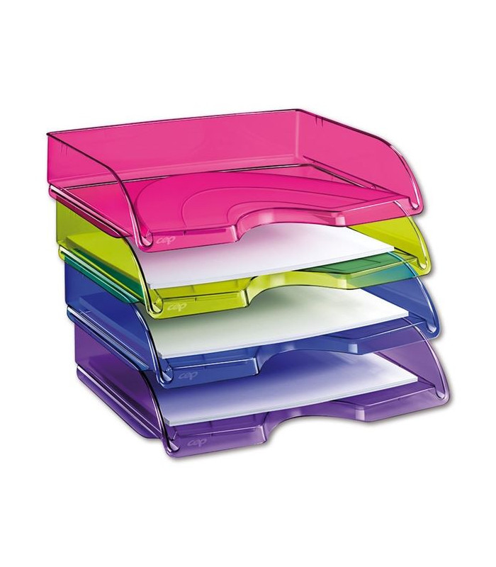 Zásuvka na šířku CepPro Happy - A4, plastová, zelená