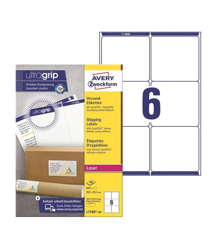 Speciální Etikety na balíky, 99,1 x 93,1 mm, 600 ks