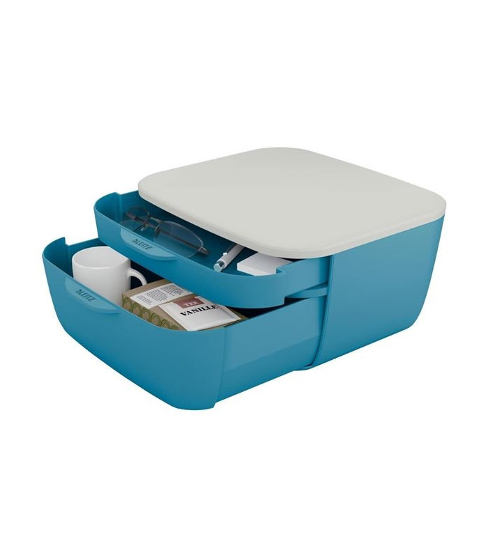 Zásuvkový box Leitz Cosy - dvouzásuvkový, klidná modrá