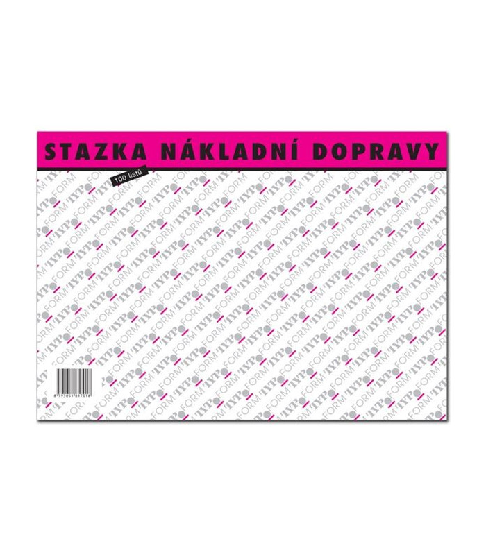 Stazka nákladní dopravy A4, číslovaná, (100 listů), ks