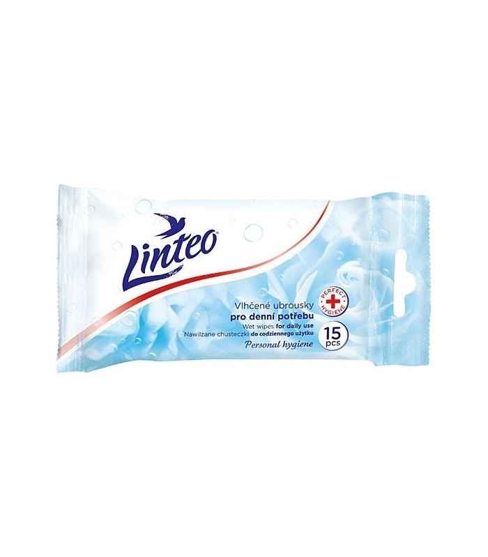 Vlhčené ubrousky pro denní potřebu Linteo, 15 ks