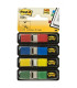 Záložky Post-it v zásobníku, 11,9x43,2 mm, 4 barvy