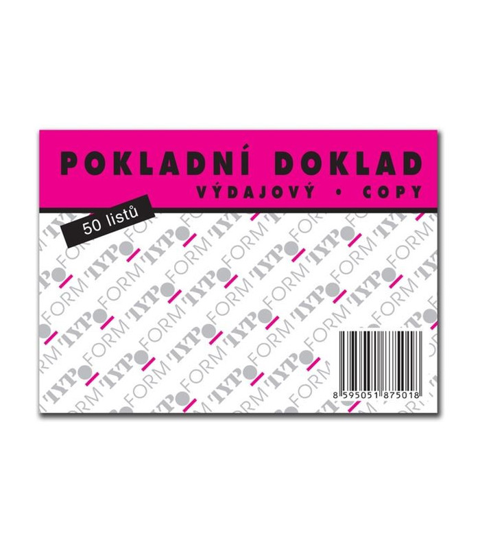 Výdajový pokladní doklad A6, 50 listů