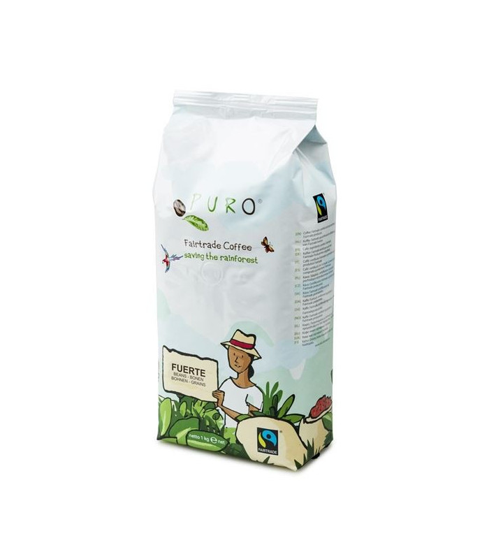 Zrnková káva Fairtrade Puro Fuerte, 1000 g