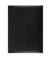 Papírové desky s gumičkou - A4, s chlopněmi, černé, 1 ks