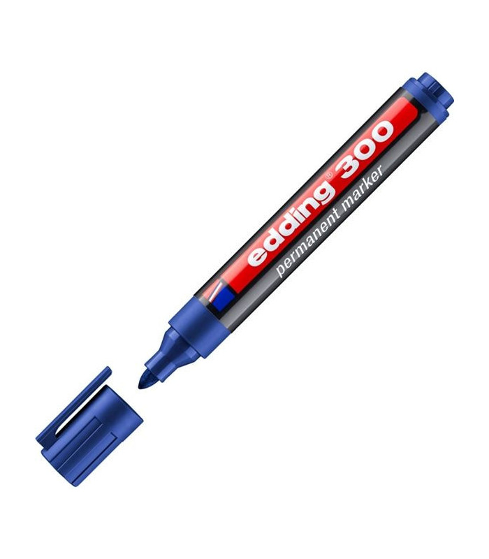 Permanentní popisovač edding 300, kulatý, modrý
