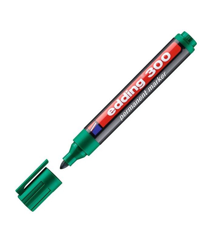 Permanentní popisovač edding 300, kulatý, zelený