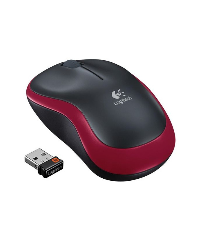 Bezdrátová optická myš Logitech M185, červená