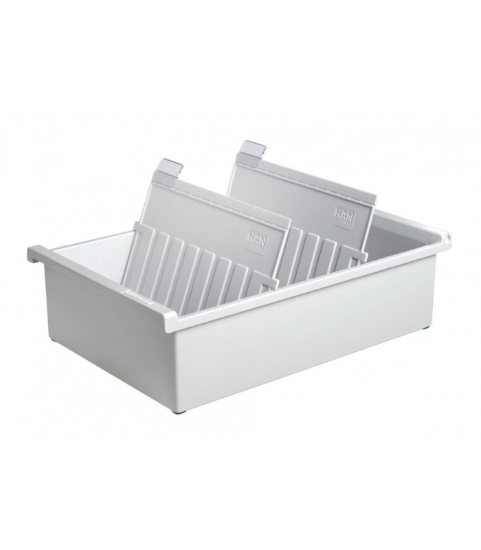 Kartotéka HAN A5 - 228 x 96 x 346 mm, na šířku, šedá