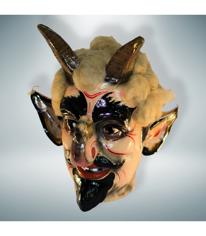 MASKA ČERT NASAZOVACÍ HLAVA HNĚDÁ