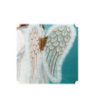 Překrásná andělská křídla se svatozáří v propracovaném provedení -zlatá, možno objednat i stříbrná-materiál elastan, polyester.