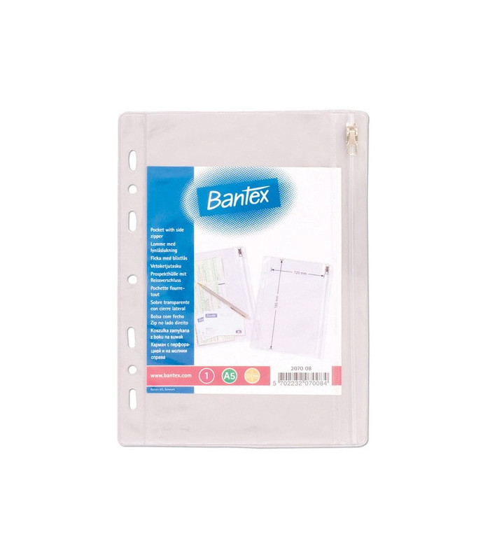 Euroobaly na zip Bantex - A5, PVC, 140 mic, 10 ks