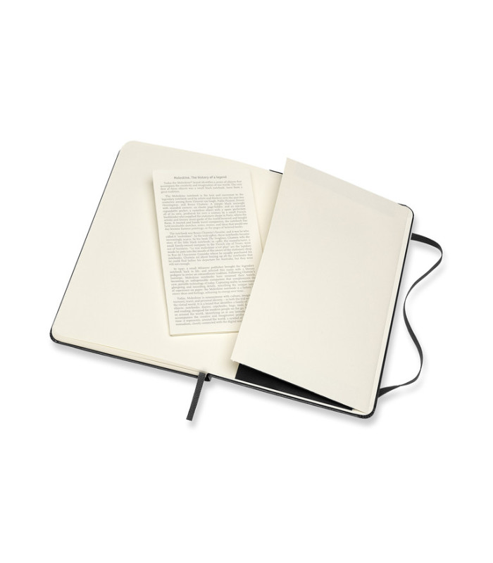 Moleskine - zápisník v tvrdých deskách - vel. L, 13 × 21 cm, linkovaný, černý