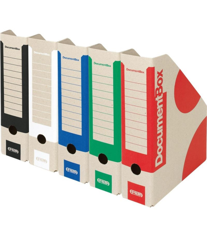 Stojan na časopisy Emba - A4, 7,5 cm, modrý, 1 ks