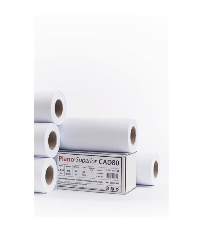 Plotterová role Plano Superior - 420 mm x 50 m x 50 mm, 80g/m2
