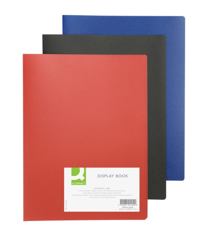 Katalogová kniha Q-Connect A4, 20 kapes, modrá