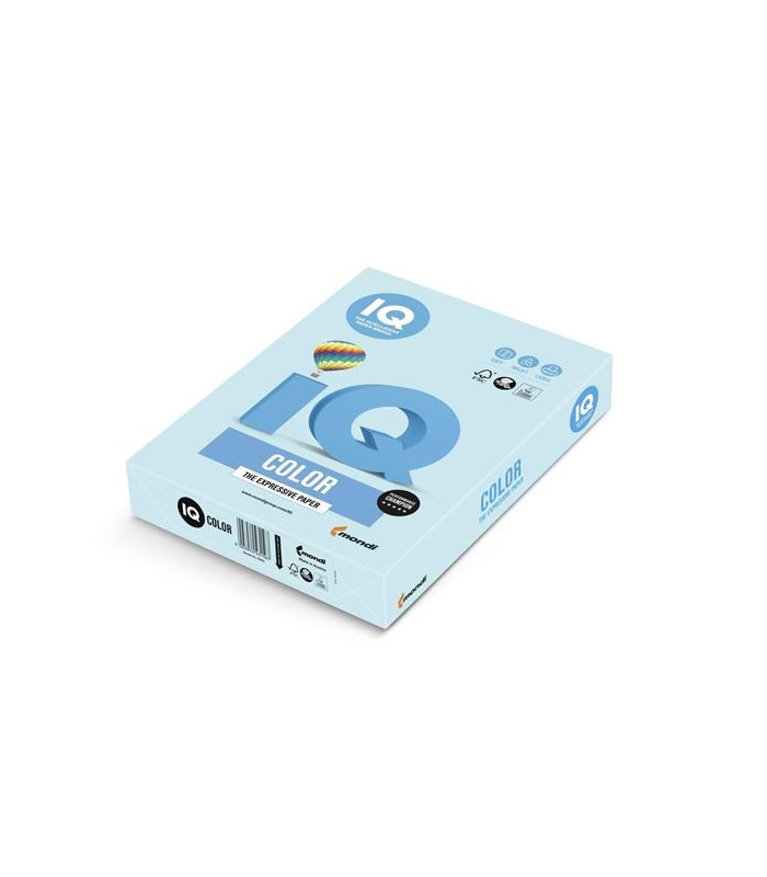 Barevný papír IQ A4 - středně modrý MB30, 80g/m2, 500 listů