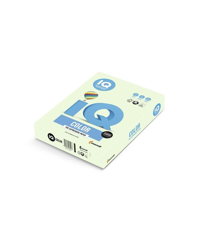 Barevný papír IQ A4 - světle zelený GN27, 80g/m2, 500 listů