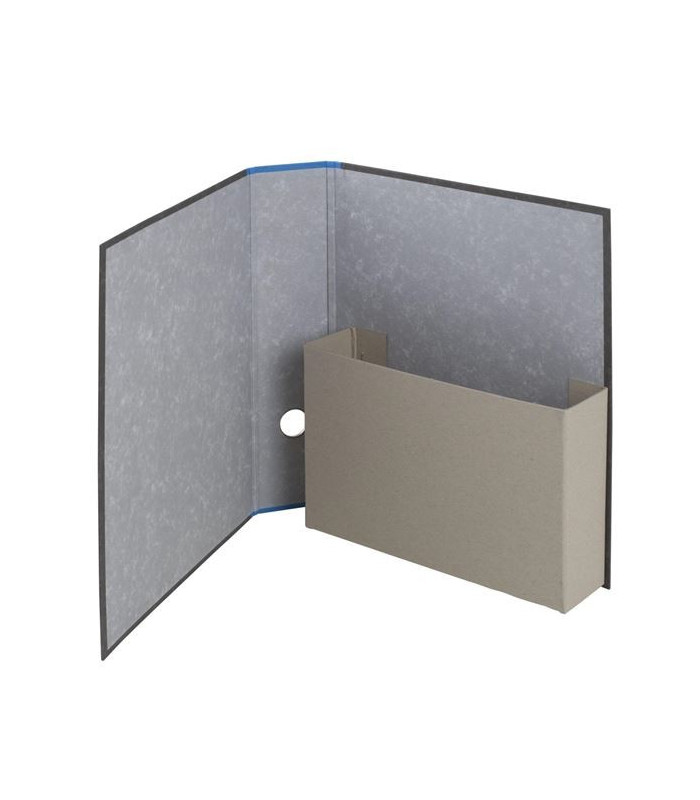 Archivační kapsový pořadač Emba - A4, kartonový, hřbet 7,5 cm, černý, mramorovaný