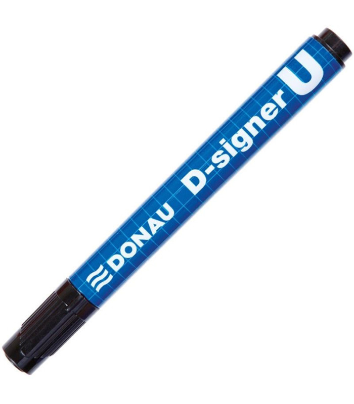 Popisovač permanentní Donau D-Signer - kulatý hrot, 2-4mm, černý