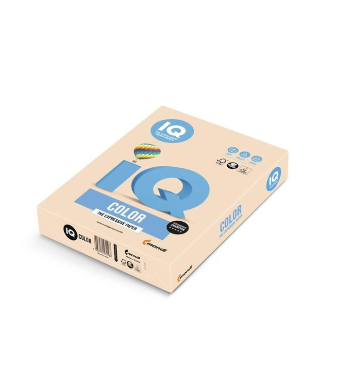 Barevný papír IQ A4 - lososový SA24, 80g/m2, 500 listů