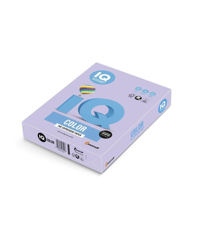 Barevný papír IQ A4 - levandulový LA12, 80g/m2, 500 listů