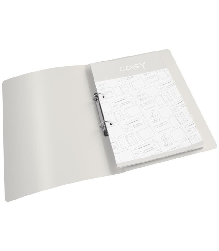 2kroužkový pořadač Leitz Cosy - A4, šíře hřbetu 2,5 cm, šedý