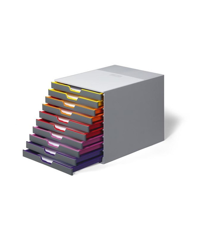 Zásuvkový box VARICOLOR 10 - 10 barevných zásuvek, šedý