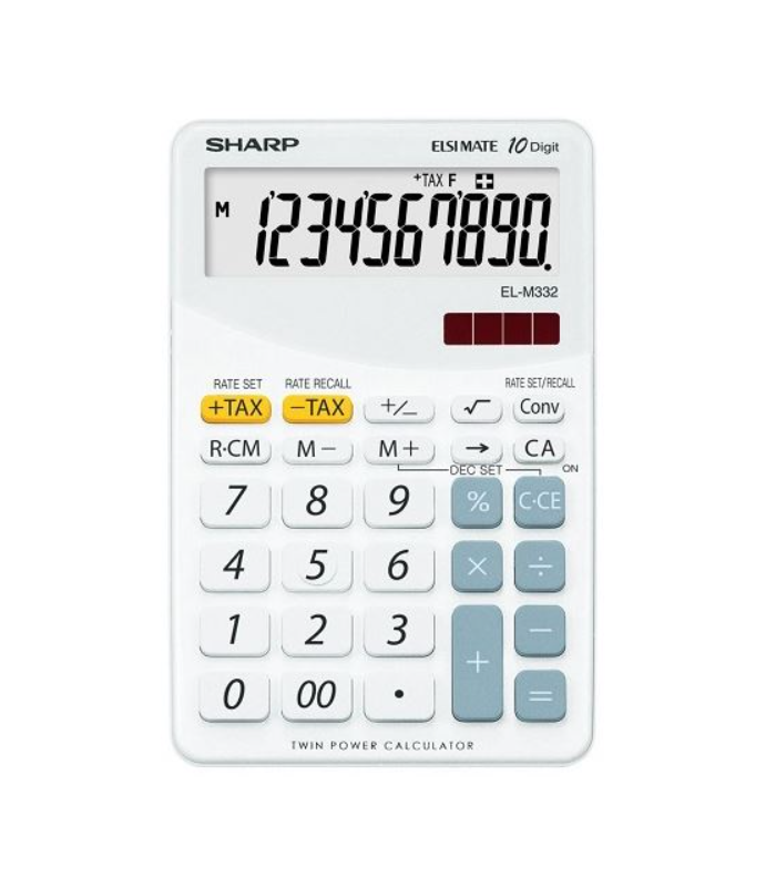 Stolní kalkulačka Sharp ELM 332 - 8-míst, bílá