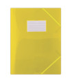 Desky s chlopněmi a gumičkou Donau - A4, plastové, žluté, 1 ks