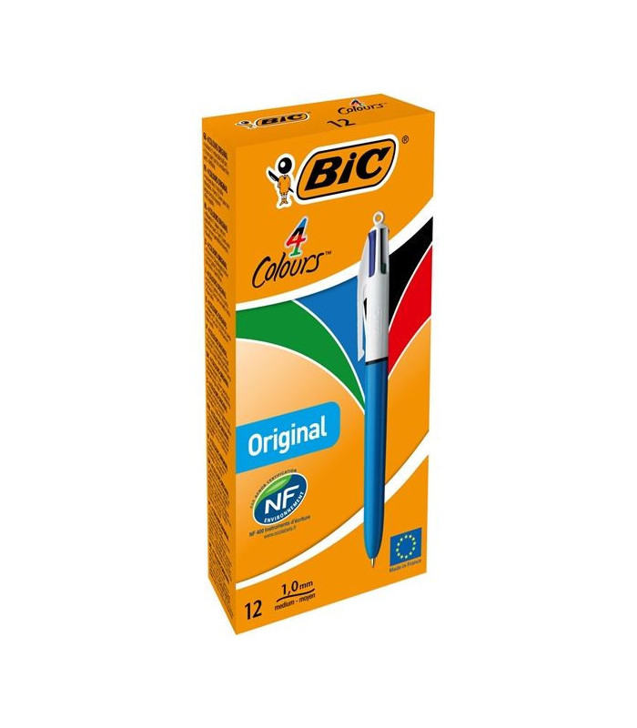 Kuličkové pero Bic Medium - čtyřbarevné, modré