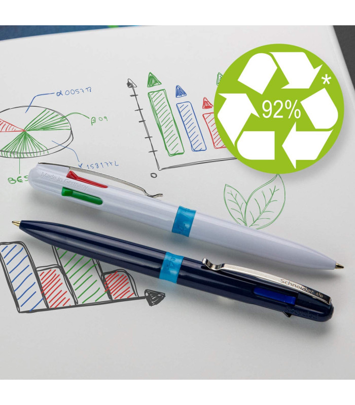 Kuličkové pero Schneider Take4 - bílé, 4 v 1