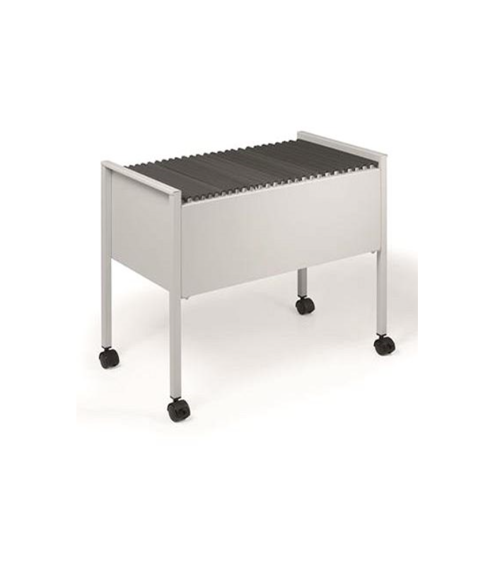 Pojízdný vozík na závěsné desky Durable - kovový, světle šedý