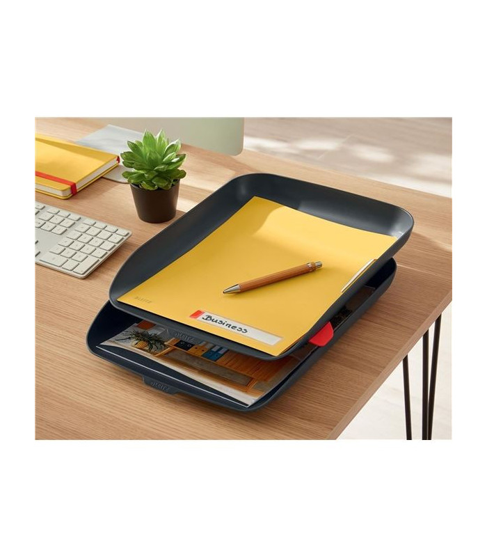 Zásuvky Leitz Cosy - plastové, sametové šedé, 2 ks