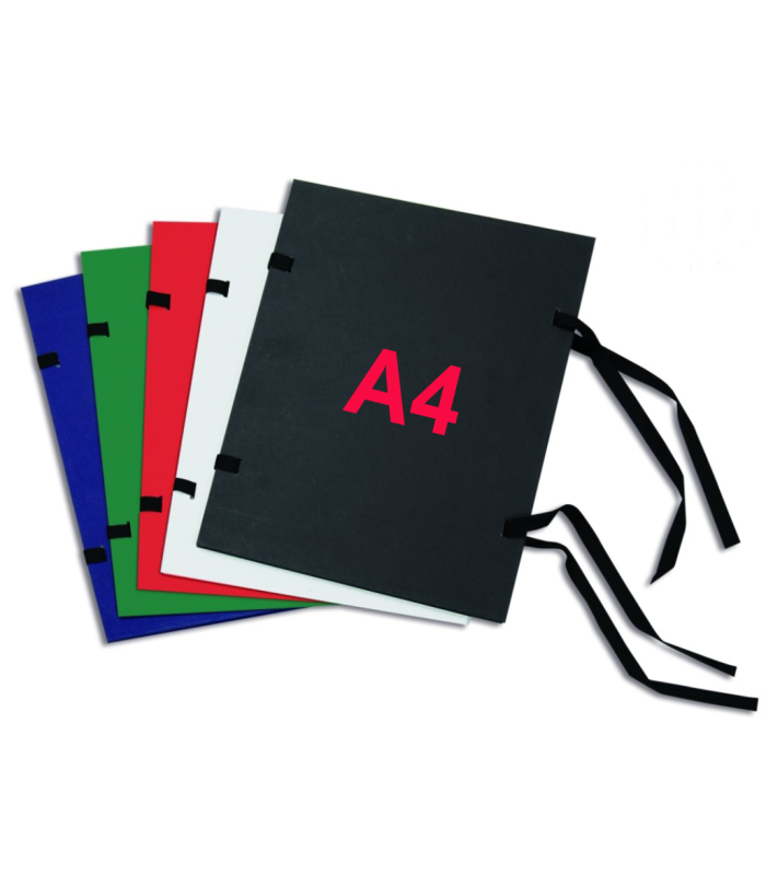 Prešpánové spisové desky s tkanicí Hit - A4, černé, 1 ks