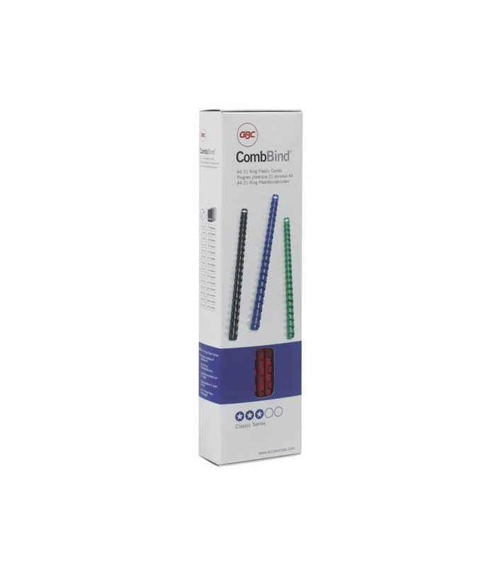 Hřbety CombBind plastové GBC 12 mm, modré, 100 ks