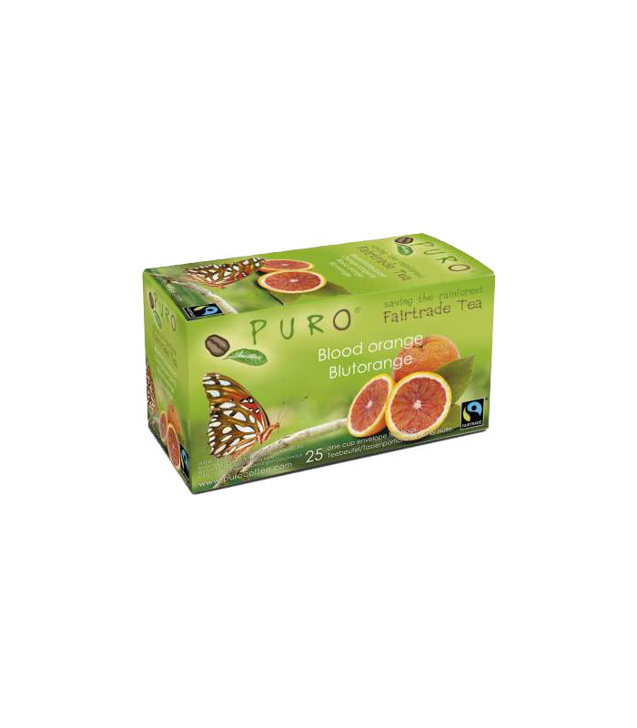 Ovocný čaj Puro - červený pomeranč, Fairtrade, 25x 2 g
