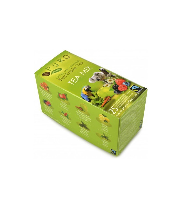 Mix čajů Puro - různé druhy, Fairtrade, 25x 2 g