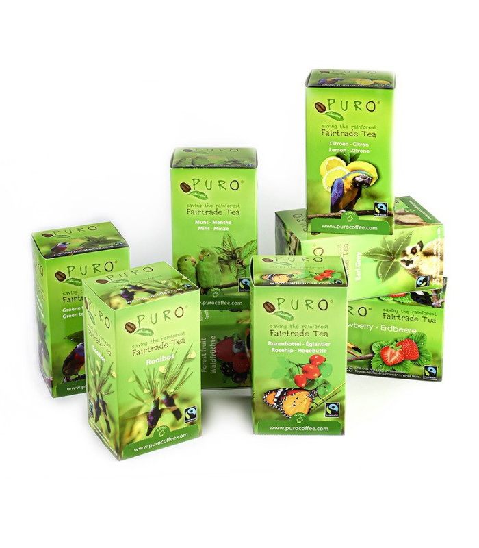 Mix čajů Puro - různé druhy, Fairtrade, 25x 2 g