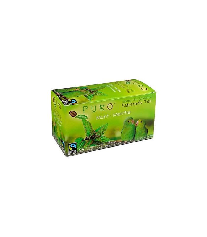 Zelený čaj Puro - máta, Fairtrade, 25 x 2 g
