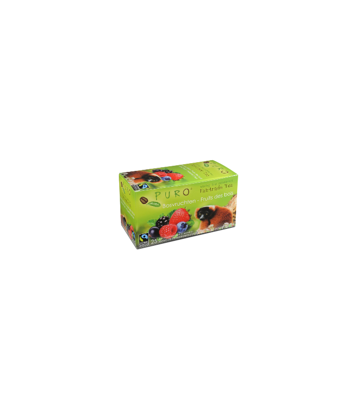 Černý čaj Puro - lesní ovoce, Fairtrade, 25 x 2 g