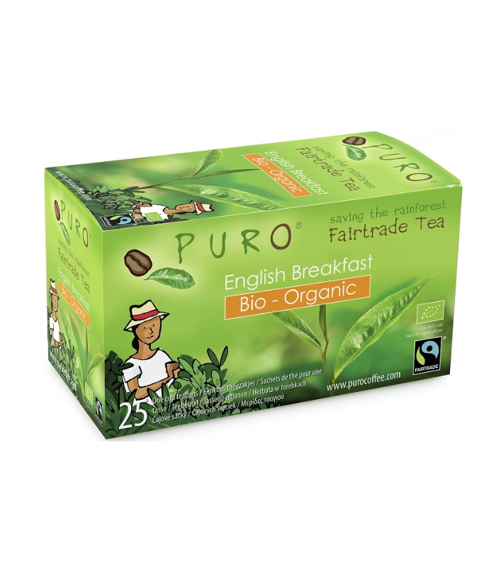 Černý čaj Puro - English breakfast, bio, Fairtrade, 25x 2 g
