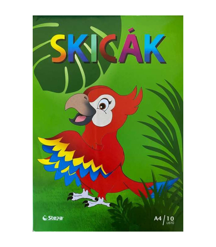 Skicák A4 - 10 listů, 180g/m2