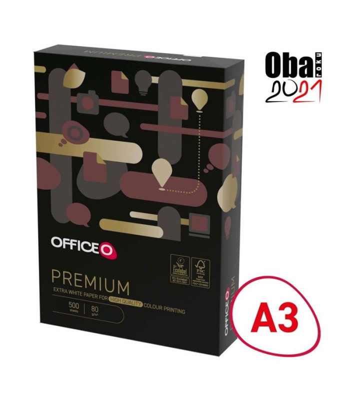Kancelářský papír vysoké kvality - Premium A3 - 80 g/m2, CIE 170, 500 listů