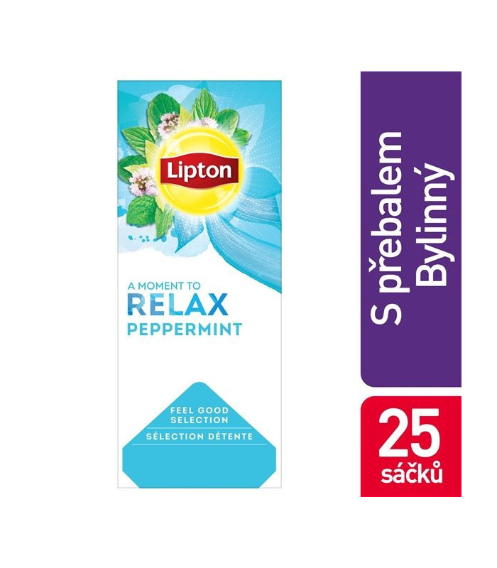 Bylinný čaj Lipton Relax - máta, 25x 1,6 g