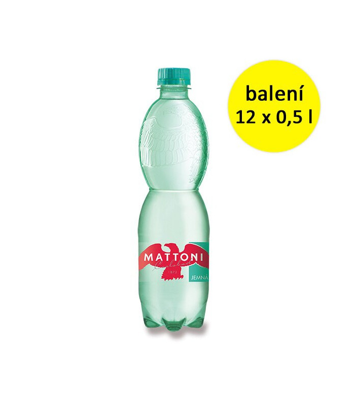 Minerální voda Mattoni jemně perlivá, 12 x 0,5 l