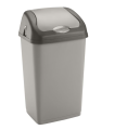 Odpadkový koš Heidrun - výklopný, šedý, 18 l
