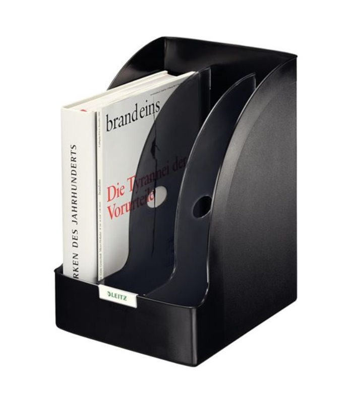 Stojan na časopisy Leitz Jumbo Plus - velkokapacitní, plastový, černý