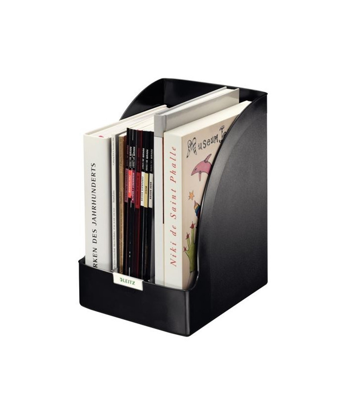 Stojan na časopisy Leitz Jumbo Plus - velkokapacitní, plastový, černý