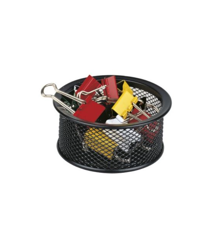 Drátěný kalíšek na sponky, velký, černý